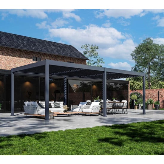Paragon Outdoor Grand tuscan aluminium pergola met lamellendak 4x7 meter - Image 4