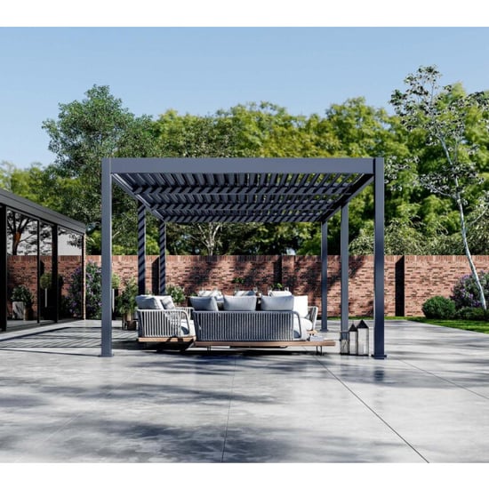 Paragon Outdoor Grand tuscan aluminium pergola met lamellendak 4x7 meter - Image 5