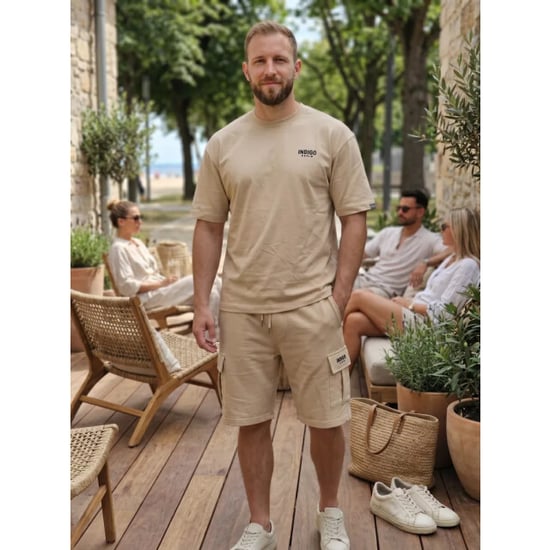 Indigo Denim Denim jogging set heren licht modaitalia - Image 5