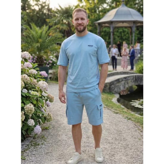 Indigo Denim Denim jogging set heren licht blauw modaitalia - Image 3