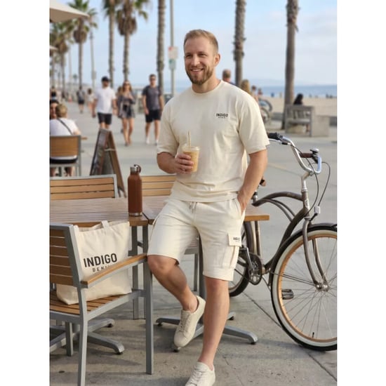 Indigo Denim Denim jogging set heren off white modaitalia - Image 2