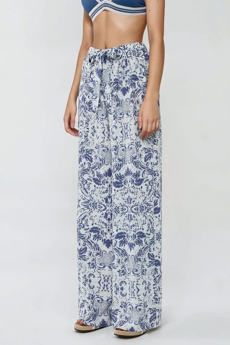 Geprinte Wijde Pantalon met Touwtjes - Image 3