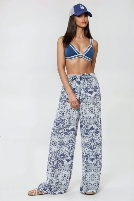 Geprinte Wijde Pantalon met Touwtjes - Image 4