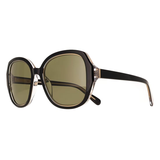 Serengeti Square Womens Shiny Black Transparent Layer Mineral Polarized 555nm Hayworth - Image 2
