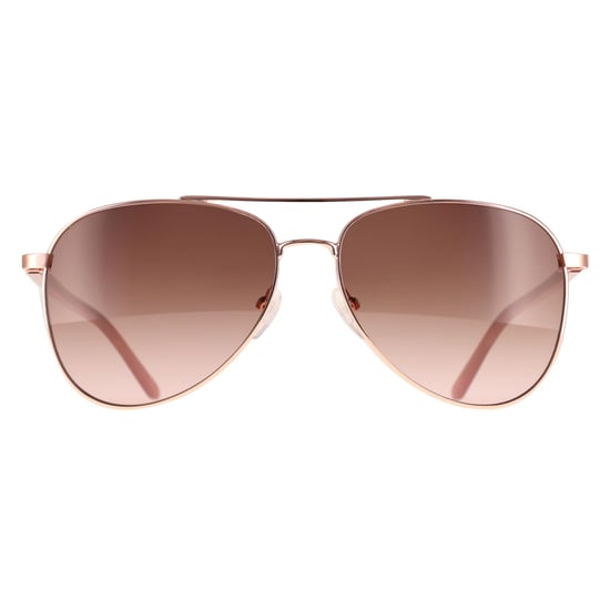 Calvin Klein Aviator Unisex Shiny Rose Gold Brown Gradient CK21306S - Image 1
