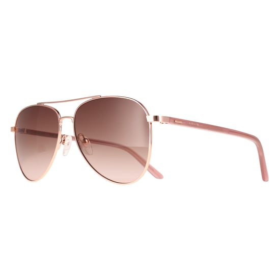 Calvin Klein Aviator Unisex Shiny Rose Gold Brown Gradient CK21306S - Image 2