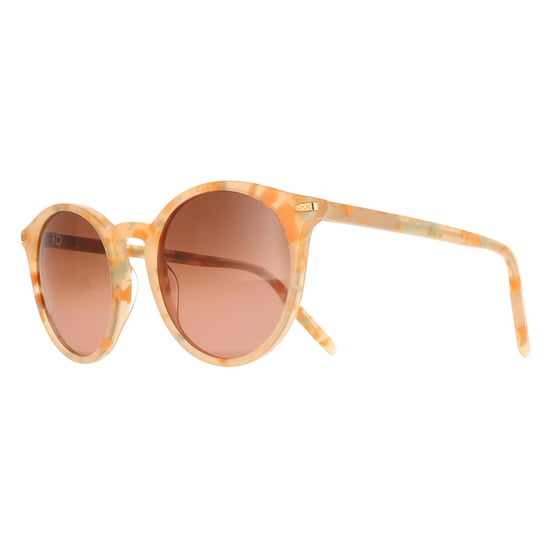 Serengeti Round Womens Shiny Peach Marble Mineral Polarized Drivers Gradient Leonora - Image 2