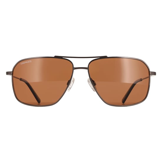 Serengeti Aviator Mens Shiny Gunmetal Mineral Polarized Drivers Dorwinn - Image 1