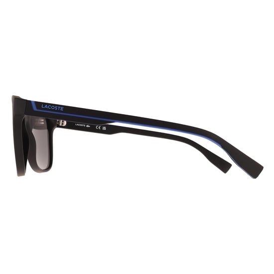 Lacoste Rectangle Mens Matte Black Sild Grey Blue Mirror L6031S - Image 3