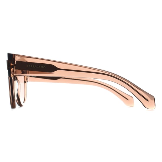 Salvatore Ferragamo Oval Womens Transparent Nude Pink Brown SF2007S - Image 3
