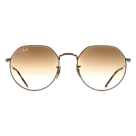 Ray-Ban Round Unisex Arista Gold Brown Gradient RB3565 Jack - Image 1