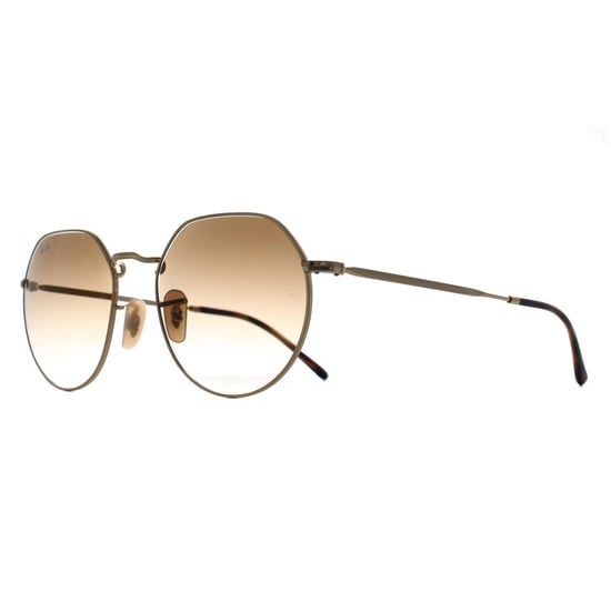 Ray-Ban Round Unisex Arista Gold Brown Gradient RB3565 Jack - Image 2
