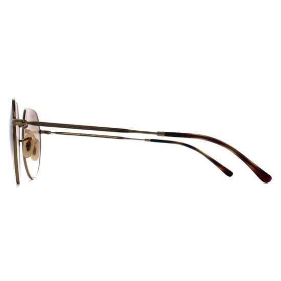 Ray-Ban Round Unisex Arista Gold Brown Gradient RB3565 Jack - Image 3
