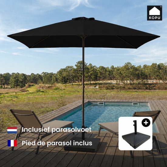 Kopu ® leon parasol met hoes rechthoek 150x250 cm balkonparasol - - Image 4