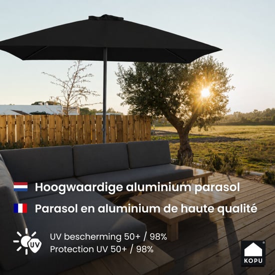Kopu ® leon parasol met hoes rechthoek 150x250 cm balkonparasol - - Image 5