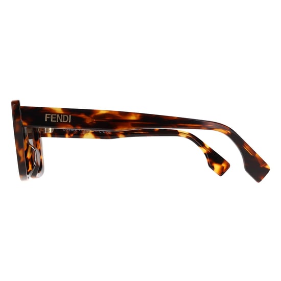 Fendi Rectangle Womens Dark Havana  Green FE40185I Lettering - Image 3