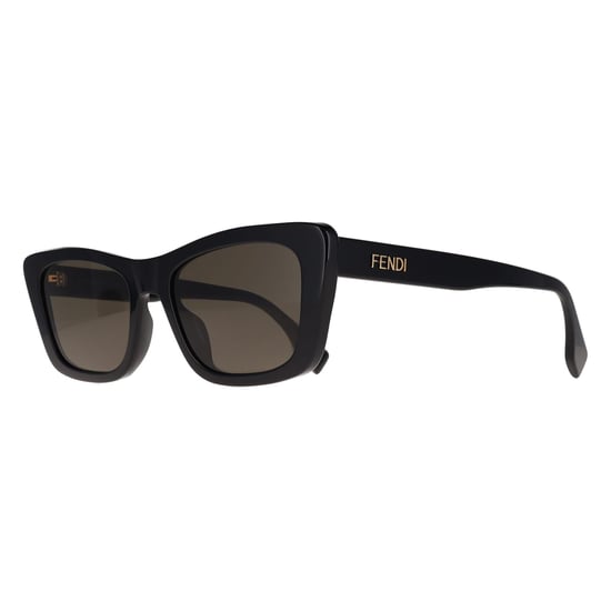 Fendi Rectangle Womens Shiny Black Green FE40185I Lettering - Image 2