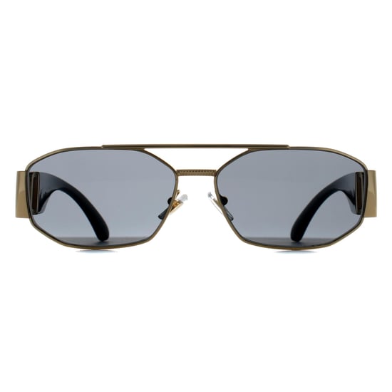 Versace Rectangle Unisex Gold Dark Grey VE2287 - Image 1