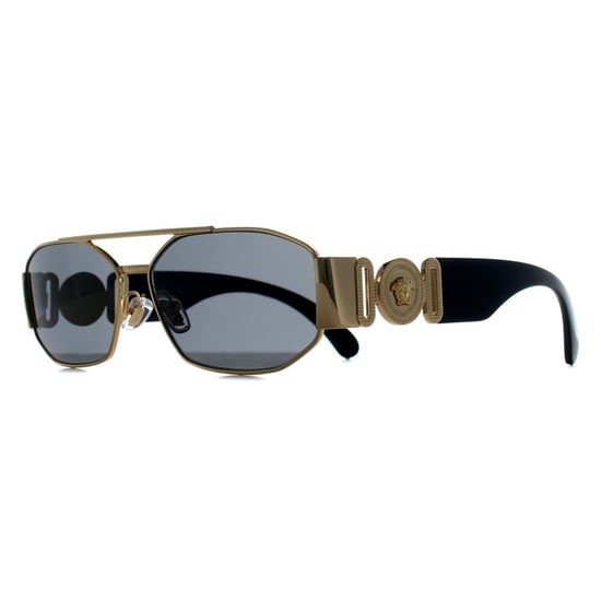 Versace Rectangle Unisex Gold Dark Grey VE2287 - Image 2