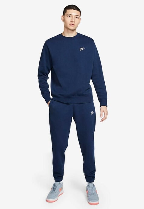 Nike Navy Club Crewneck Fleece Tracksuit - Image 1