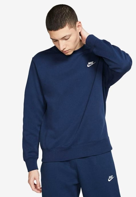 Nike Navy Club Crewneck Fleece Tracksuit - Image 2