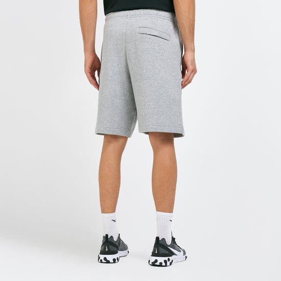 Nike Grey Graphic Tick Fleece Shorts - Image 4