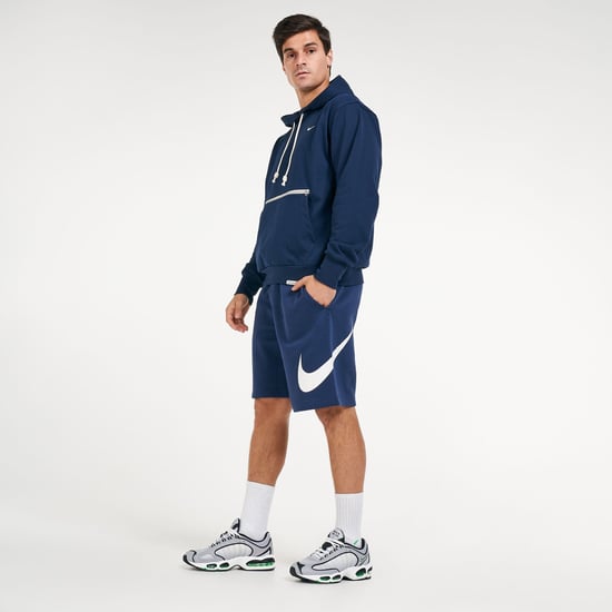 Nike Navy Graphic Tick Fleece Shorts - Image 2