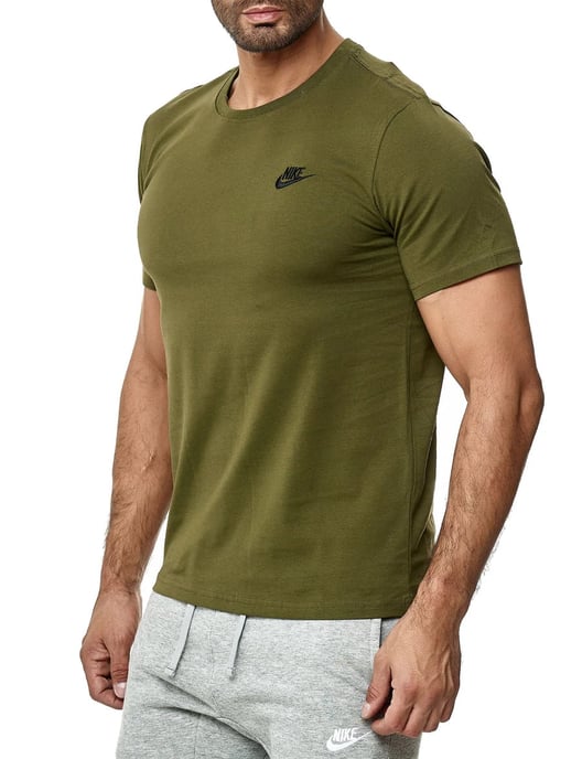 Nike Green Black Sportswear Club T Shirt - Image 2