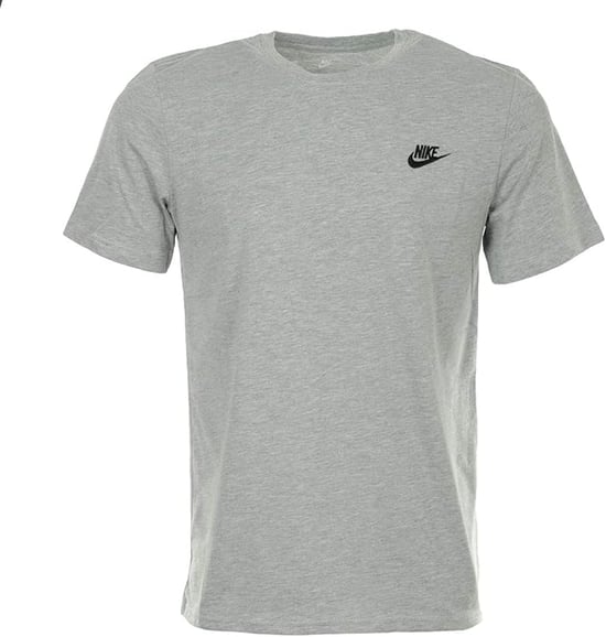 Nike Grey Black Sportswear Club T Shirt - Image 1