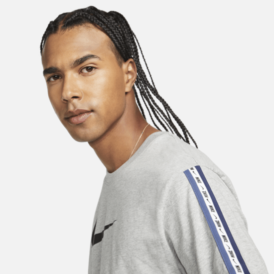 Nike Grey Repeat Mens Sportswear T Shirt - Image 4