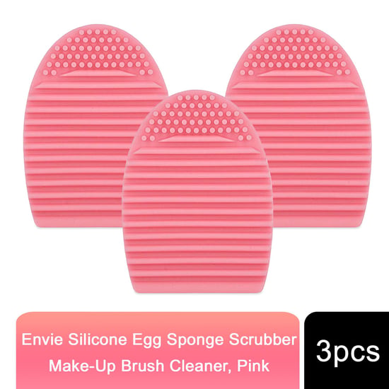 Envie Silicone Egg Sponge Make-Up Brush Cleaner Scrubber Pink - Pack of 3 - Image 1
