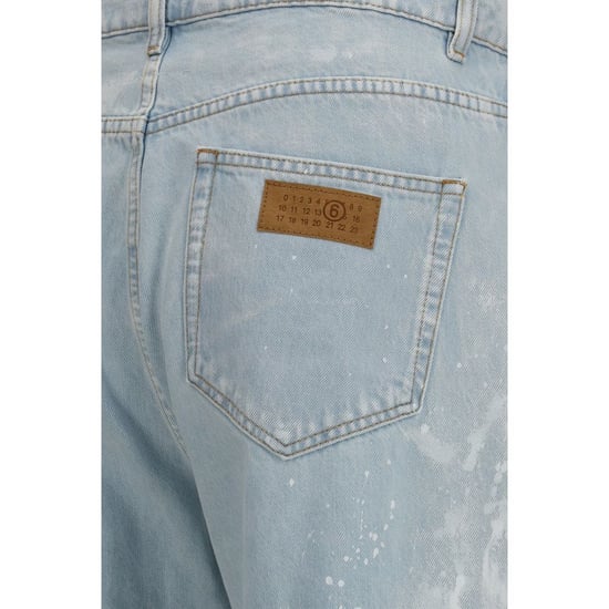 MM6 Blauw Katoenen Recht-Pijpen Jeans - Image 3