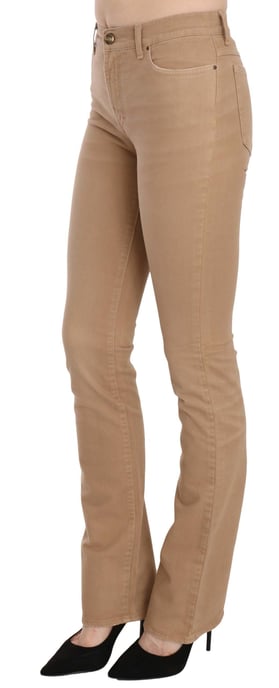 Just Cavalli Bruine Katoenen Stretch Midden Taille Skinny Broek - Image 3