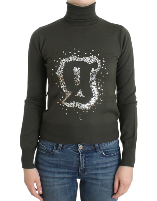 John Galliano grön ulltröja med polokrage - Image 1