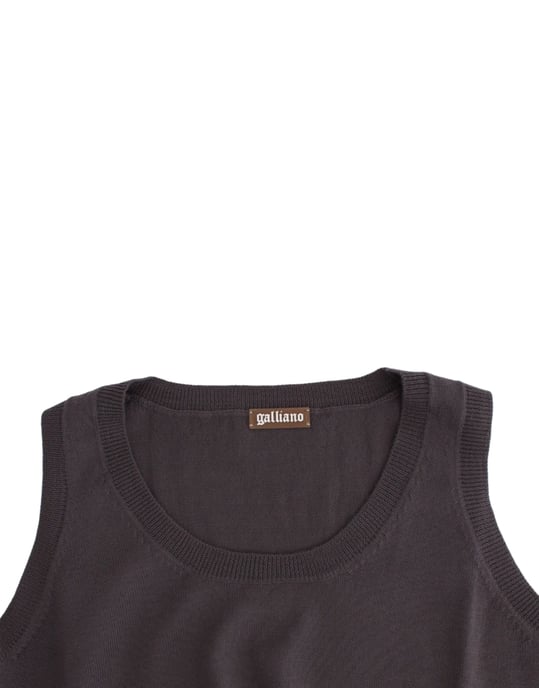 John Galliano brun stickad linne - Image 6