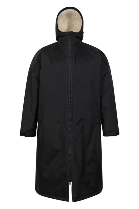 'Tidal' Men's Changing Robe Windproof Taped Seams Beach Swimwear Black - Image 2