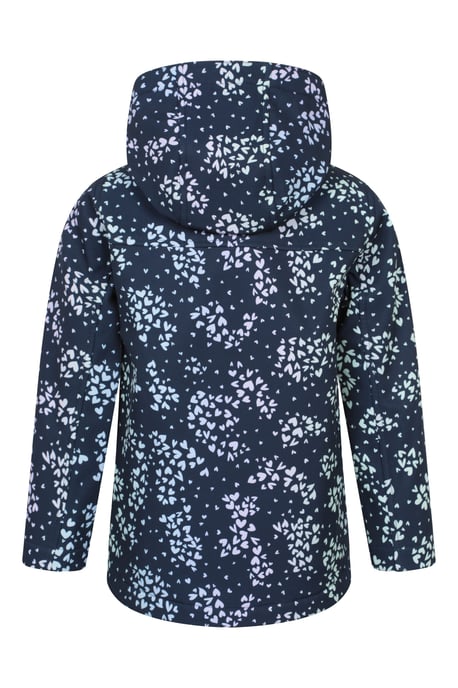 'Exodus' Kids Softshell Jacket with Two Side Pockets Fleece Lined Water Resistant Outdoors Coat Dusty Pink - Image 3