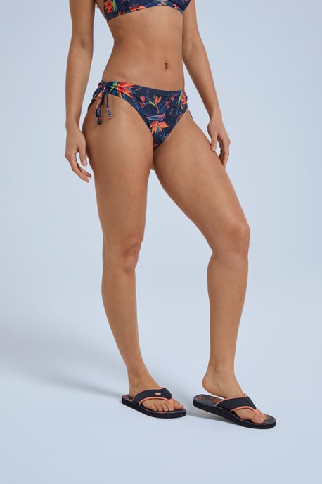 'Iona' Women's Tie Side Bikini Bottoms Chlorine Resistant Summer Swimwear Orange - Image 2