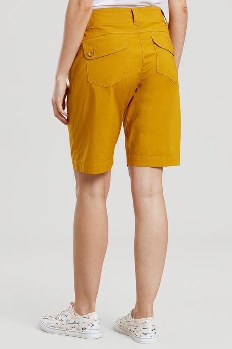 'Coast' Women's Shorts Sun Protection Stretchy Casual Bottoms Mustard - Image 2