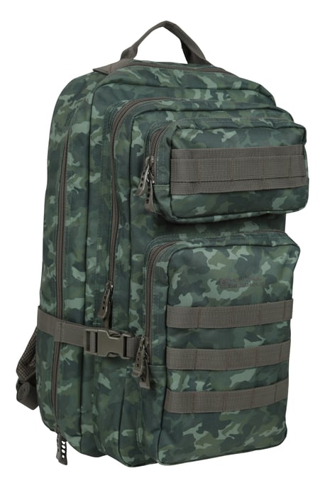 'Legion' Backpack with Rain Cover Emergency Whistle Spacious Hiking Rucksack Beige - Image 1