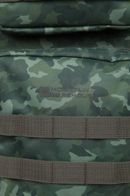 'Legion' Backpack with Rain Cover Emergency Whistle Spacious Hiking Rucksack Beige - Image 6