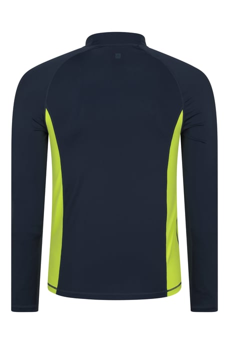 Men's Long Sleeve Rash Vest Sun Protection Quick Drying Swimwear Stretchy Beach Surf Top Yellow - Image 3