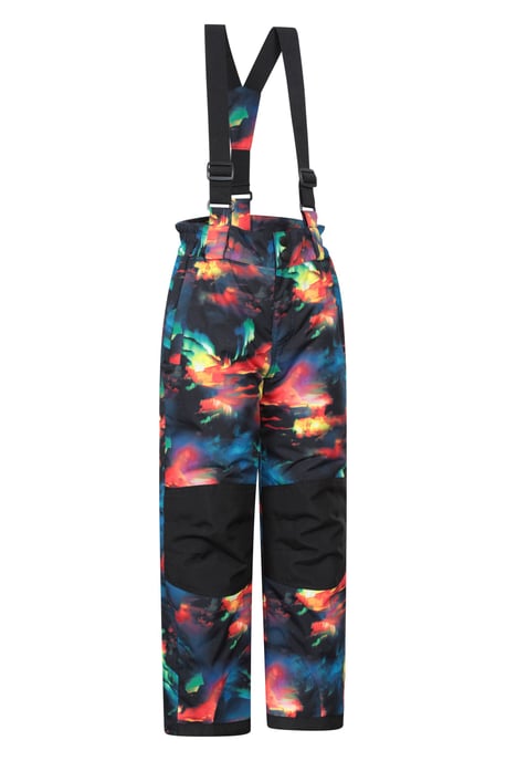 'Raptor' Kids Snow Pants Warm Snow Proof Elastic Waistband Winter Ski Trousers Red - Image 2