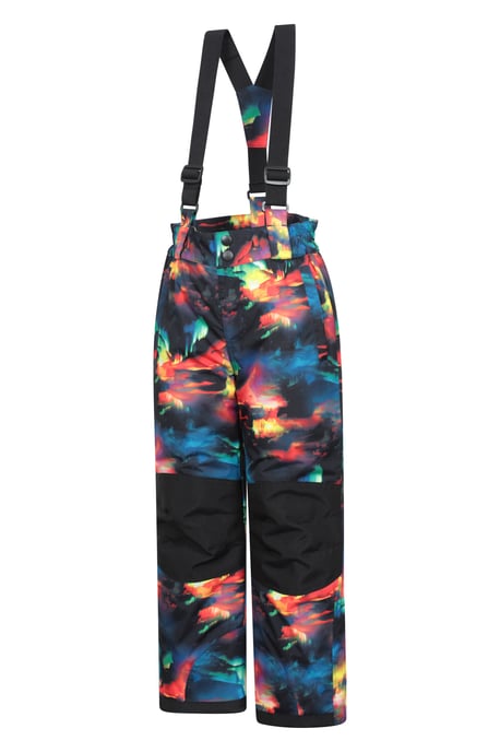 'Raptor' Kids Snow Pants Warm Snow Proof Elastic Waistband Winter Ski Trousers Red - Image 4