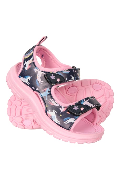 'Sand' Kids Sandals with Touch Strap Fastening Summer Shoes Lilac - Image 1