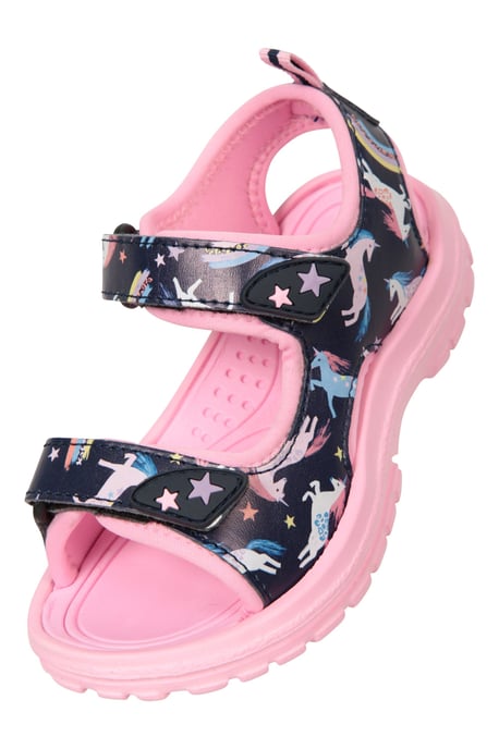 'Sand' Kids Sandals with Touch Strap Fastening Summer Shoes Lilac - Image 6