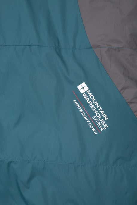 'Extreme Lightweight Down' Unisex Sleeping Bag with Hood Mummy Shape Camping Accessory Navy/Blue - Image 5