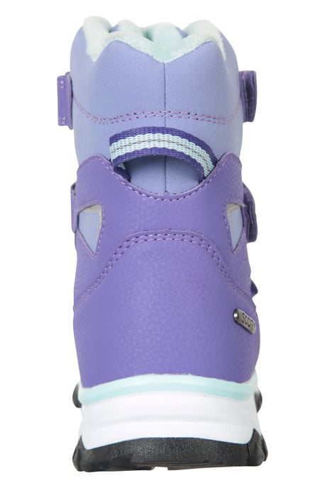 'Slope' Kids Softshell Snow Boots with Touch Strap Fastening Everyday Winter Shoes Mint - Image 3