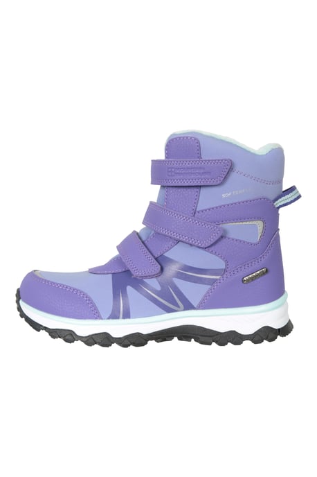 'Slope' Kids Softshell Snow Boots with Touch Strap Fastening Everyday Winter Shoes Mint - Image 5