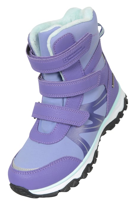 'Slope' Kids Softshell Snow Boots with Touch Strap Fastening Everyday Winter Shoes Mint - Image 6
